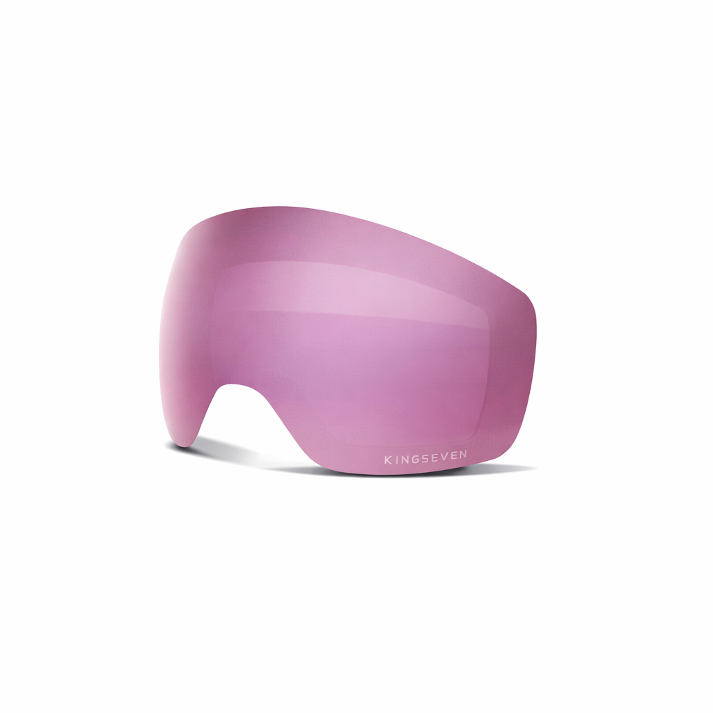 Roze Skibril Lens – Spiegelend – UV400 – Geschikt voor Kingseven Skibrillen