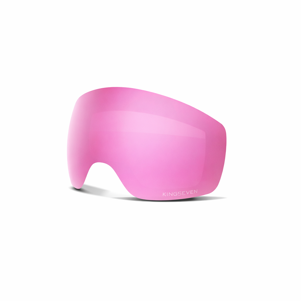 Roze Skibril Lens – Spiegelend – UV400 – Geschikt voor Kingseven Skibrillen