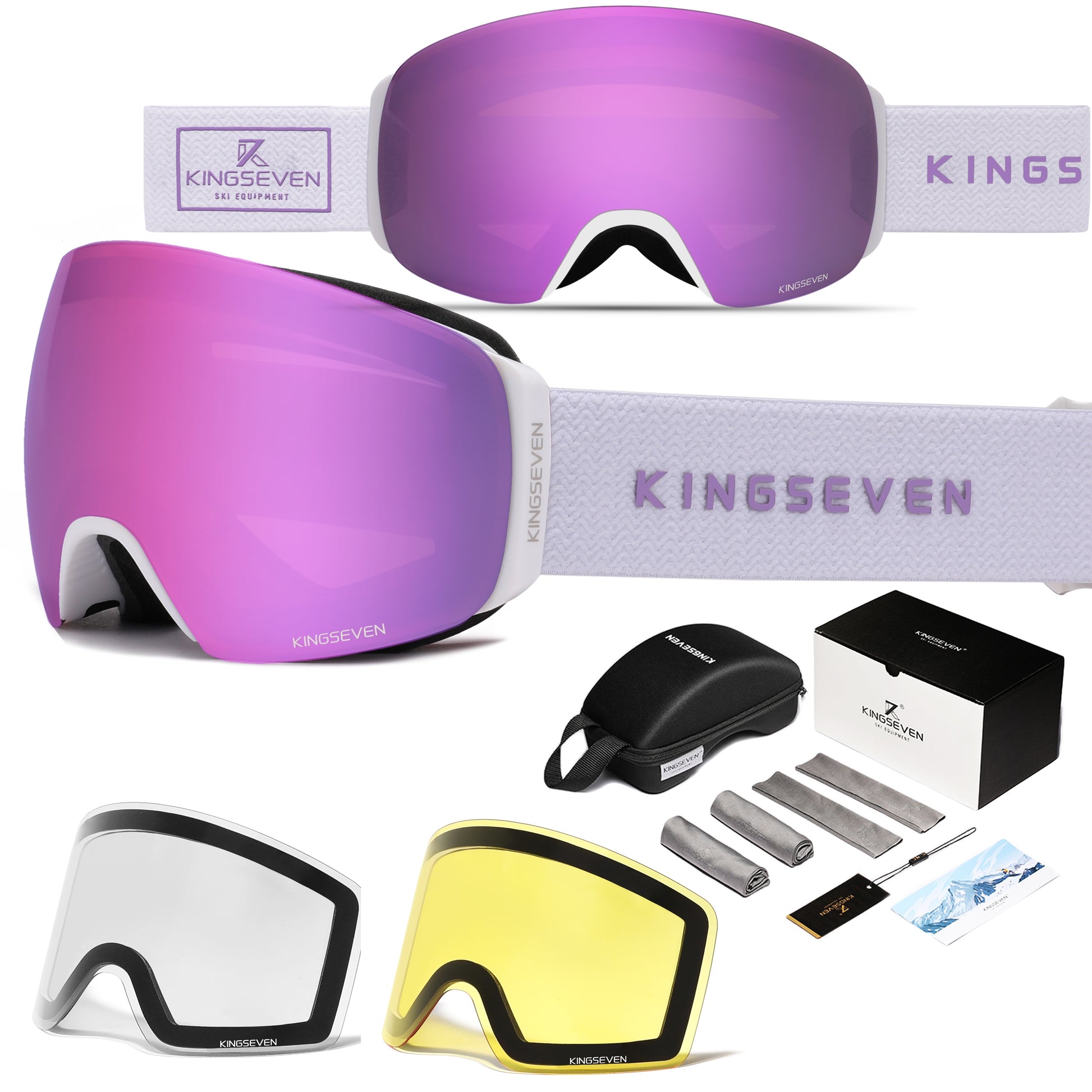 Skibril, Anti-fog, UV400, Wintersport, Heren/Dames