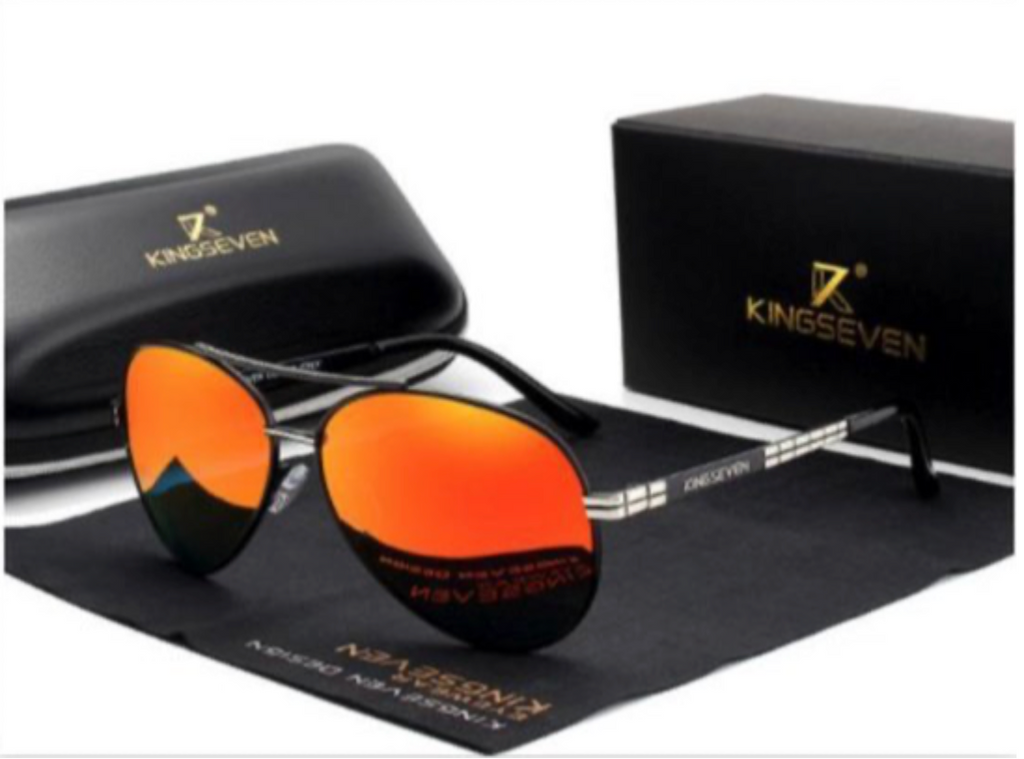 KingSeven Redstar - Pilotenbril met UV400 en polarisatie filter - Z147