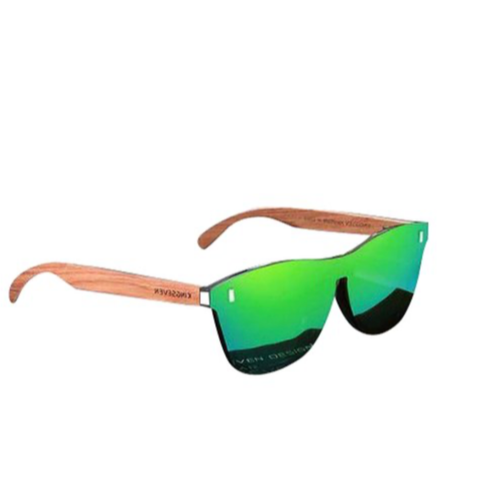 KingSeven - Zonnebril Heren - Green Oculos Bamboo UV400 en Polarisatie Filter