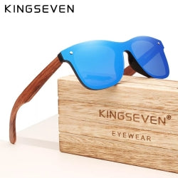 Kingseven vierkant Zonnebril - Unisex - Gepolariseerd - UV400 -  Blauw