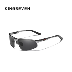KINGSEVEN Zonnebril 9121 - Donkergrijs - Heren - Vrouwen - Gepolariseerd - UV400 - Sportief