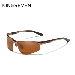 KINGSEVEN Zonnebril 9121 - Bruin - Heren - Vrouwen - Gepolariseerd - UV400 - Sportief