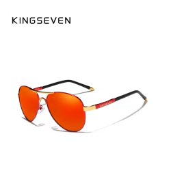 KINGSEVEN Zonnebril 7503 - Spiegelend Rood - Heren - Vrouwen - Gepolariseerd - UV400 - Sportief