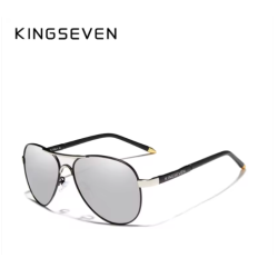 KINGSEVEN Zonnebril 7503 - Spiegelend Zilverkleurig - Heren - Vrouwen - Gepolariseerd - UV400 - Sportief