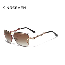 KINGSEVEN Zonnebril 7010 - Bruin - Dames - Gepolariseerd - UV400 - Vlinder