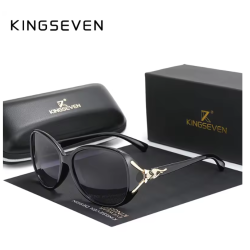 KINGSEVEN Zonnebril 7842 - Zwart-Grijs - Dames - Gepolariseerd - UV400 - Vlinder