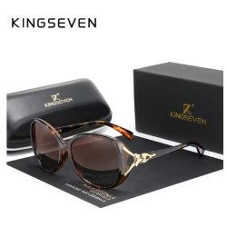 KINGSEVEN Zonnebril 7842 - Luipaard-Bruin - Dames - Gepolariseerd - UV400 - Vlinder